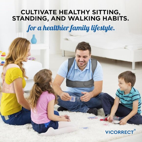 VICORRECT Posture Corrector for Women - Upper Back Brace Adjustable & Breathable - Picture 3 of 10